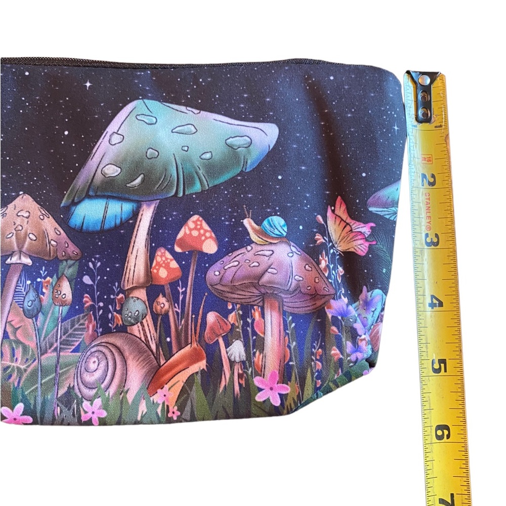 Night Sky Mushroom Patch Cosmetic Bag - Picture 6 of 6